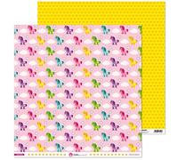 Anita e Il Mondo Carta Scrapbooking 12 x 12, 5 Unicorni Fantasia