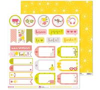 Anita e Il Mondo Collezione di Carte da Scrapbooking, Paper, Etichette, 30,5 x 30,5 cm