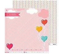 Anita e Il Mondo Collezione Puro Amore Carta da Scrapbooking, Paper, Palloncini, 30,5 x 30,5 cm