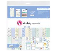 Anita e Il Mondo Prima Comunione Bambino Kit Scrapbooking, Blu, 30,5 x 30,5 cm, 5