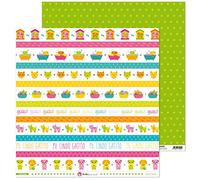 Anita e il suo mondo collezione animali domestici di carta per scrapbooking, Paper, strisce, 30,5 x 30,5 cm