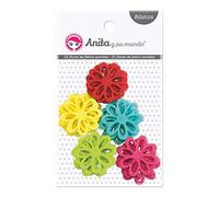 Anita e il suo mondo Pack 25 fiori 3 cm feltro colori assortiti