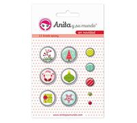 Anita e Su Mondo 37050139 - Collezione natalizia Brads Epossidico, multicolore, 20, 12 e 6,5 mm, confezione da 11