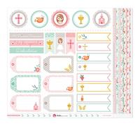 Anita e Su Mondo Prima Comunione Bambina Carta Scrapbooking, Rosa, 30,5 x 30,5 cm, 13