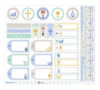 Anita e su Mondo Prima Comunione Bambino Kit Scrapbooking, Blu, 30,5 x 30,5 cm