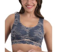 Anita Essential Lace Bralette - Reggiseno da donna con chiusura a clip e coppe estraibili - Elegante reggiseno senza ferretto confortevole - Morbido reggiseno vellutato con pizzo e nastro di seta in