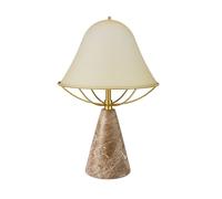 Anita Lampada Da Tavolo Giallo chiaro/Ottone E Marmo Marrone