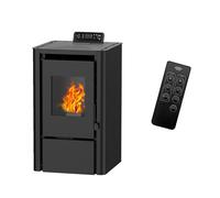 Anita Sannover - Forno a pellet ad aria, 7,6 kW, colore: Nero