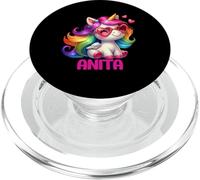 Anita - Unicorno colorato con nome personalizzato, per donne PopSockets PopGrip per MagSafe