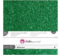 Anita y Su Mundo Cartoncini, verde glitter, 30,5 x 30,5 cm, 10