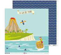 Anita y su mundo Isola del Tesoro Carta Layout, Multicolore, 30,5 x 30,5 cm, 5