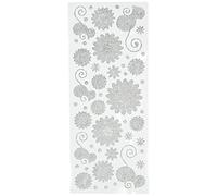 anitas - Adesivi Glitterati a Forma di Fiore, argentati, per Scrapbooking, Biglietti, Giochi per Bambini, compiti, Artigianato, Decorazioni, Carta, Vetro, Metallo, plastica, Schiuma