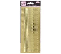 Anitas - Adesivi per contorni, bordi colorati, oro, per scrapbooking, creazione di biglietti, giochi per bambini, compiti, arte, artigianato, decorazioni, carta, carta, carta, vetro, metallo,