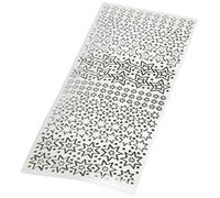 Anitas - Adesivi per contorni, stelle scintillanti, argento su bianco, per scrapbooking, creazione di biglietti, giochi per bambini, compiti, arte, artigianato, decorazioni, carta, cartone, vetro,