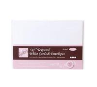 anitas Biglietti e Buste, 12,7 x 17,8 cm, 240 g/m², Confezione da 20, Colore: Bianco