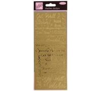 Anita's Outline Stickers - Adesivi "Get Well Soon", colore: Oro
