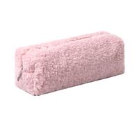 Aniute Astuccio in peluche per ragazze, grazioso astuccio per penne e matite arcobaleno, morbido astuccio per matite, trousse per il trucco, borsa per riporre articoli per la scuola per bambini (rosa)