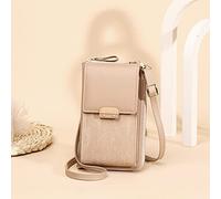 Aniyan Handytasche Zum Umhängen Damen 18x11cm, Umhängetasche mit Geldbörse aus PU Leder, Kleine Crossbody Tasche als Handyhalter & Kartenetui für Alltag, Freizeit, Reise (Apricot)