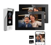 ANJIELO SMART Tuya 1080P Videocitofono per campanello con schermo touch screen da 7 pollici, supporta registrazione automatica a infrarossi con visione notturna a infrarossi PIR Motion Detection, 2