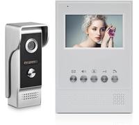 ANJIELO SMART Videocitofono cablato a colori TFT da 4,3 pollici, telecamera HD, visione notturna, monitoraggio, supporto sblocco, citofono a due vie per villa, appartamento, casa e ufficio