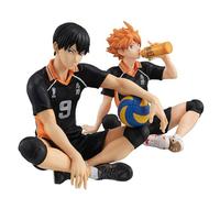 Anjinguang 2 pz/set Haikyuu Figura Hinata Syou/Kageyama Statua Figura Modello 10cm Haikyuu!!! Figurine da collezione in PVC Seduto Posa Scultura Ornamento Desktop