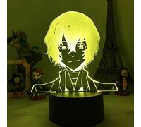 Anjinguang Bellissimo regalo 3D Luce notturna per bambini Bungo Cani randagi Osamu Dazai Lampada per la decorazione della stanza Amico Regalo di compleanno Gadget Nakahara Chuya Luce notturna Anime