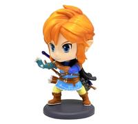 Anjinguang Figura di collegamento Statua 11CM Q Ver. Big Head Modello Anime Link Action Figure Posizione in piedi Scultura PVC Decorazione Scrivania Ornamento Regalo