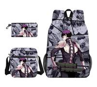 Anjinguang Kafka Hibino - Set di 3 zaini, motivo: anime, Kikoru Shinomiya/Soshiro Hoshina, con borsa a tracolla singola e astuccio, borsa per libri da viaggio per studenti, Tipo 1, Taglia unica, Set