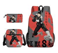 Anjinguang Kafka Hibino - Set di 3 zaini, motivo: anime, Kikoru Shinomiya/Soshiro Hoshina, con borsa a tracolla singola e astuccio, borsa per libri da viaggio per studenti, Tipo 5, Taglia unica, Set