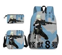 Anjinguang Kafka Hibino - Set di 3 zaini, motivo: anime, Kikoru Shinomiya/Soshiro Hoshina, con borsa a tracolla singola e astuccio, borsa per libri da viaggio per studenti, Tipo 7., Taglia unica, Set