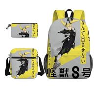 Anjinguang Kafka Hibino - Set di 3 zaini, motivo: anime, Kikoru Shinomiya/Soshiro Hoshina, con borsa a tracolla singola e astuccio, borsa per libri da viaggio per studenti, Tipo 4, Taglia unica, Set