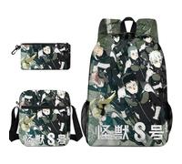 Anjinguang Kafka Hibino - Set di 3 zaini, motivo: anime, Kikoru Shinomiya/Soshiro Hoshina, con borsa a tracolla singola e astuccio, borsa per libri da viaggio per studenti, Tipo 12., Taglia unica, Set