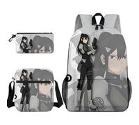 Anjinguang Kafka Hibino - Set di 3 zaini, motivo: anime, Kikoru Shinomiya/Soshiro Hoshina, con borsa a tracolla singola e astuccio, borsa per libri da viaggio per studenti, Tipo 6., Taglia unica, Set