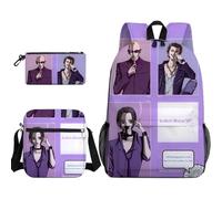 Anjinguang Osaki Nana - Set di 3 zaini con stampa 3D Komatsu Nana con borsa a tracolla e borsa per cancelleria, zaino casual da viaggio 3 in 1, Tipo 3, Taglia unica, Set di zaini per la scuola