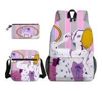 Anjinguang Osaki Nana - Set di 3 zaini con stampa 3D Komatsu Nana con borsa a tracolla e borsa per cancelleria, zaino casual da viaggio 3 in 1, Tipo 10., Taglia unica, Set di zaini per la scuola