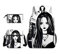 Anjinguang Osaki Nana - Set di 3 zaini con stampa 3D Komatsu Nana con borsa a tracolla e borsa per cancelleria, zaino casual da viaggio 3 in 1, Tipo 9, Taglia unica, Set di zaini per la scuola