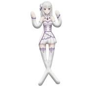 Anjinguang Ram/Rem Figura Peluche Re:0 Anime Twistable Action Figure | Statuetta di anime Posable, cuscino Natsuki Subaru, decorazione per la casa e il divano, 28 cm