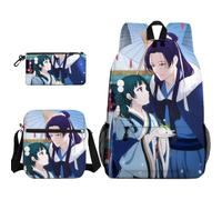 Anjinguang Set di 3 zaini a tema anime Maomao Jinshi con stampa 3D con borsa per il pranzo e borsa di cancelleria per adolescenti e studenti per il ritorno a scuola, Tipo 7., Taglia unica, Set di