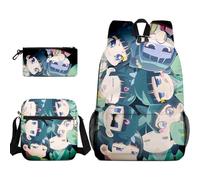 Anjinguang Set di 3 zaini a tema anime Maomao Jinshi con stampa 3D con borsa per il pranzo e borsa di cancelleria per adolescenti e studenti per il ritorno a scuola, Tipo 13, Taglia unica, Set di