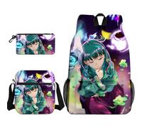 Anjinguang Set di 3 zaini a tema anime Maomao Jinshi con stampa 3D con borsa per il pranzo e borsa di cancelleria per adolescenti e studenti per il ritorno a scuola, Tipo 4, Taglia unica, Set di zaini