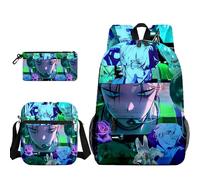 Anjinguang Set di 3 zaini anime con stampa Luka/Ivan/Till, borsa a tracolla, astuccio per la scuola, astuccio per adolescenti, studenti, rientro a scuola, Tipo 12., Taglia unica, Set di zaini per la