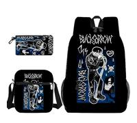 Anjinguang Set di 3 zaini anime con stampa Luka/Ivan/Till, borsa a tracolla, astuccio per la scuola, astuccio per adolescenti, studenti, rientro a scuola, Tipo 16, Taglia unica, Set di zaini per la