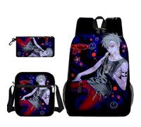 Anjinguang Set di 3 zaini anime con stampa Luka/Ivan/Till, borsa a tracolla, astuccio per la scuola, astuccio per adolescenti, studenti, rientro a scuola, Tipo 4, Taglia unica, Set di zaini per la