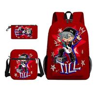 Anjinguang Set di 3 zaini anime con stampa Luka/Ivan/Till, borsa a tracolla, astuccio per la scuola, astuccio per adolescenti, studenti, rientro a scuola, Tipo 6., Taglia unica, Set di zaini per la