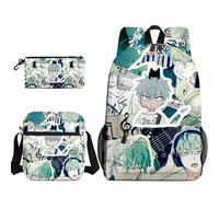 Anjinguang Set di 3 zaini anime con stampa Luka/Ivan/Till, borsa a tracolla, astuccio per la scuola, astuccio per adolescenti, studenti, rientro a scuola, Tipo 13, Taglia unica, Set di zaini per la