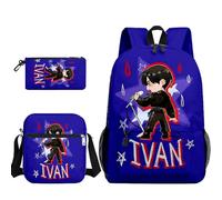 Anjinguang Set di 3 zaini anime con stampa Luka/Ivan/Till, borsa a tracolla, astuccio per la scuola, astuccio per adolescenti, studenti, rientro a scuola, Tipo 10., Taglia unica, Set di zaini per la