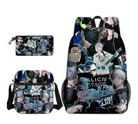 Anjinguang Set di 3 zaini anime con stampa Luka/Ivan/Till, borsa a tracolla, astuccio per la scuola, astuccio per adolescenti, studenti, rientro a scuola, Tipo 11, Taglia unica, Set di zaini per la