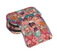 Anjinguang Yugi Amane - Astuccio per ragazzi e ragazze, grande capacità, con cerniera, tasca a 2 strati, leggero, impermeabile, motivo cartone animato, Tipo 9, 21x10x7.5cm, Astuccio portamatite