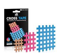 AnjoCare 154 Pezzi Cross Tape, Cerotti a Griglia con Forte Adesione per Sollievo da Dolori Muscolari e Articolari, Cerotti Agopuntura Impermeabili per Terapia a Punti Trigger e Rilascio Tensione