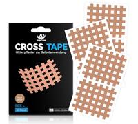 AnjoCare 40 Pezzi Cross Tape, Cerotti a Griglia con Forte Adesione per Sollievo da Dolori Muscolari e Articolari, Cerotti Agopuntura Impermeabili per Terapia a Punti Trigger e Rilascio Tensione